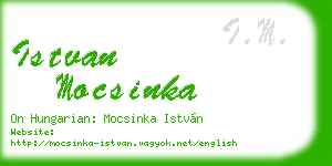 istvan mocsinka business card