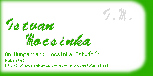 istvan mocsinka business card